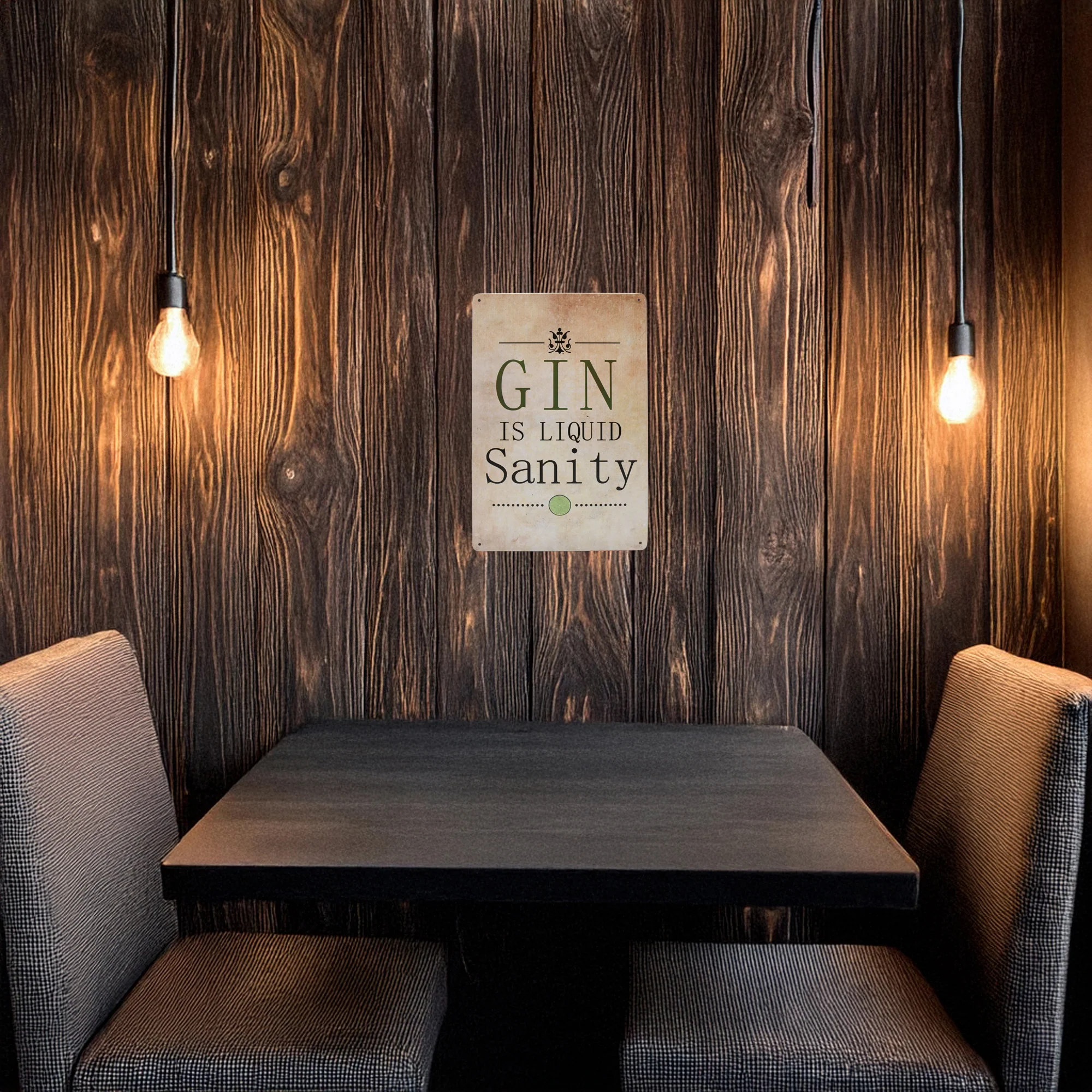 Funny Metal Gin Liquid Sanity Sign Man Cave Home Bar Accessories Tin Wall Decor - Image 6