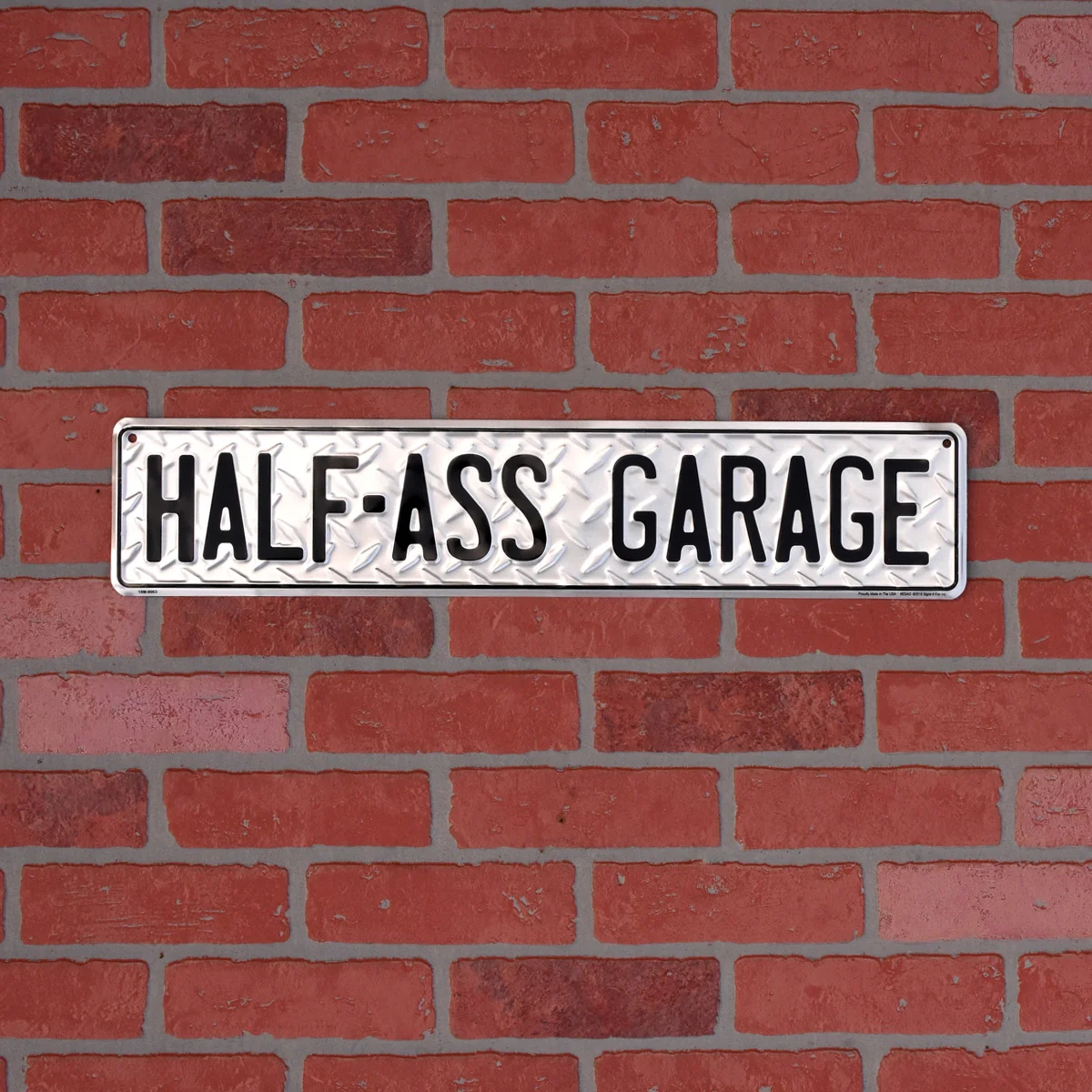 Funny Metal Half-Ass Garage Tin Street Sign Man Cave Shop Mechanic Wall Decor - Image 2