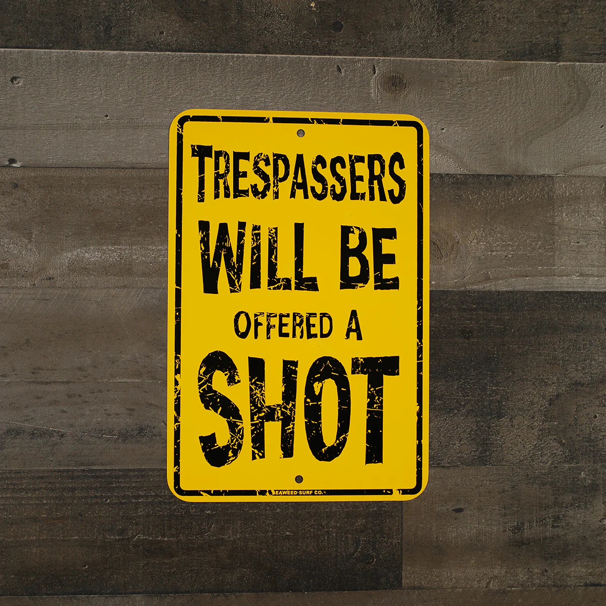 Funny Metal NO TRESPASSING VIOLATORS offered a SHOT tin bar/pub sign/Home Wall Decor - Image 2
