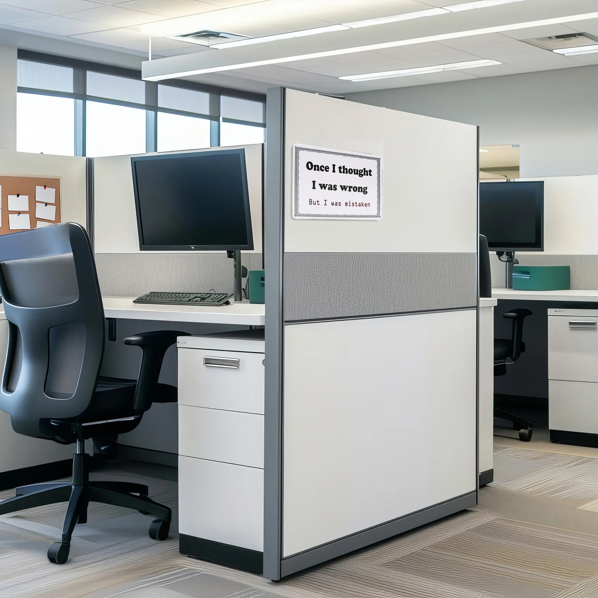 Metal Home Office Wall Decor Thought I Was Wrong Funny Sign for Desk Cubicle Art - Image 10