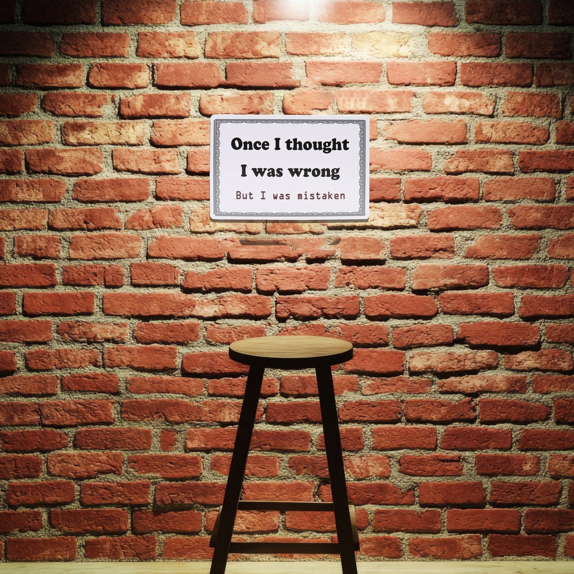 Metal Home Office Wall Decor Thought I Was Wrong Funny Sign for Desk Cubicle Art - Image 9