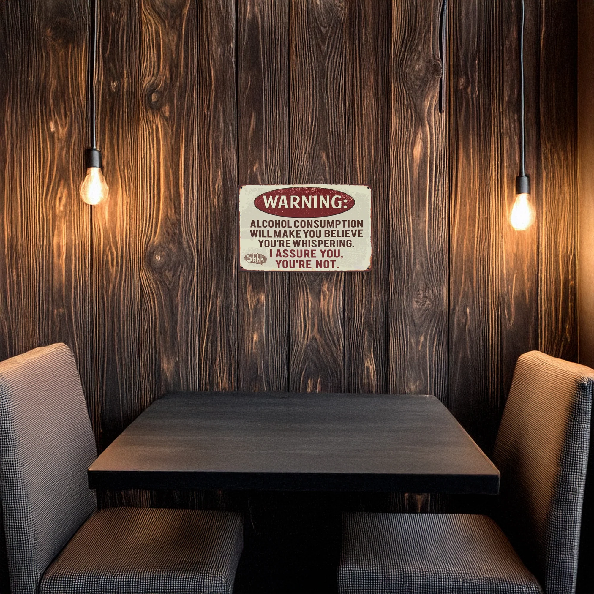 Funny Metal Warning Alcohol Consumption Sign Man Cave Garage Bar Dorm Room Decor - Image 6