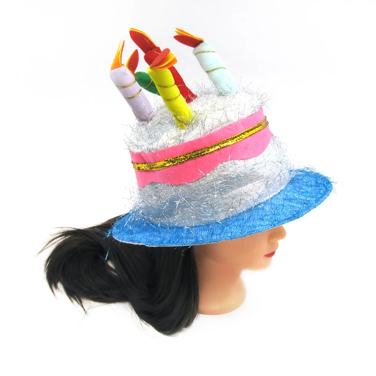 Funny Novelty Birthday Cake Candles Hat Costume Accessory Gag Gift Fun Party Cap - Image 3