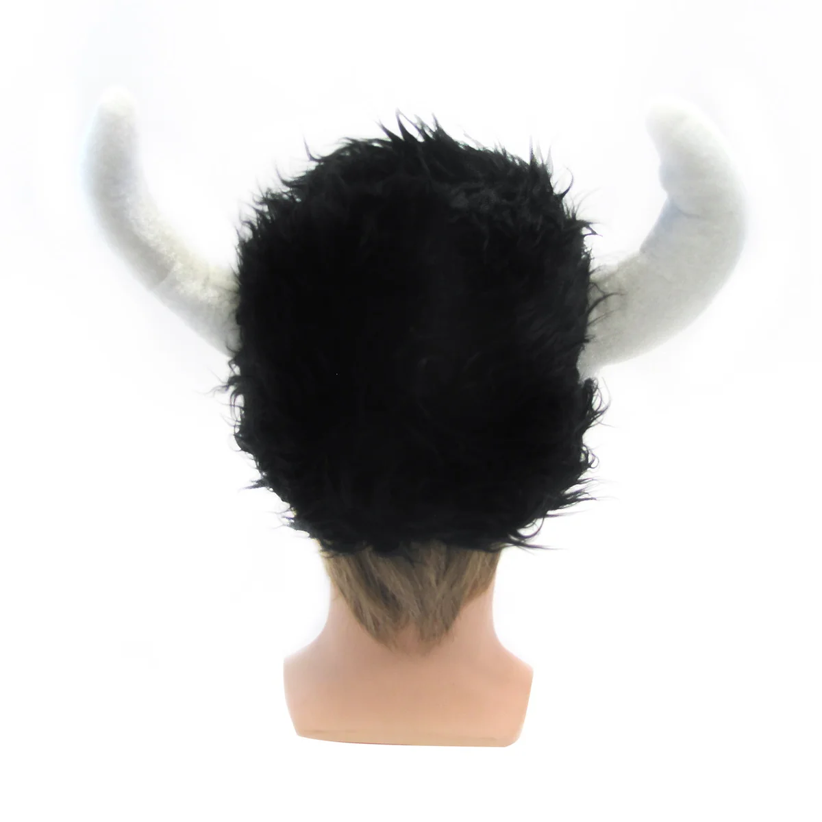 Funny Novelty Furry Viking Helmet Horns Hat Costume Accessory Party Gag Joke Cap - Image 4