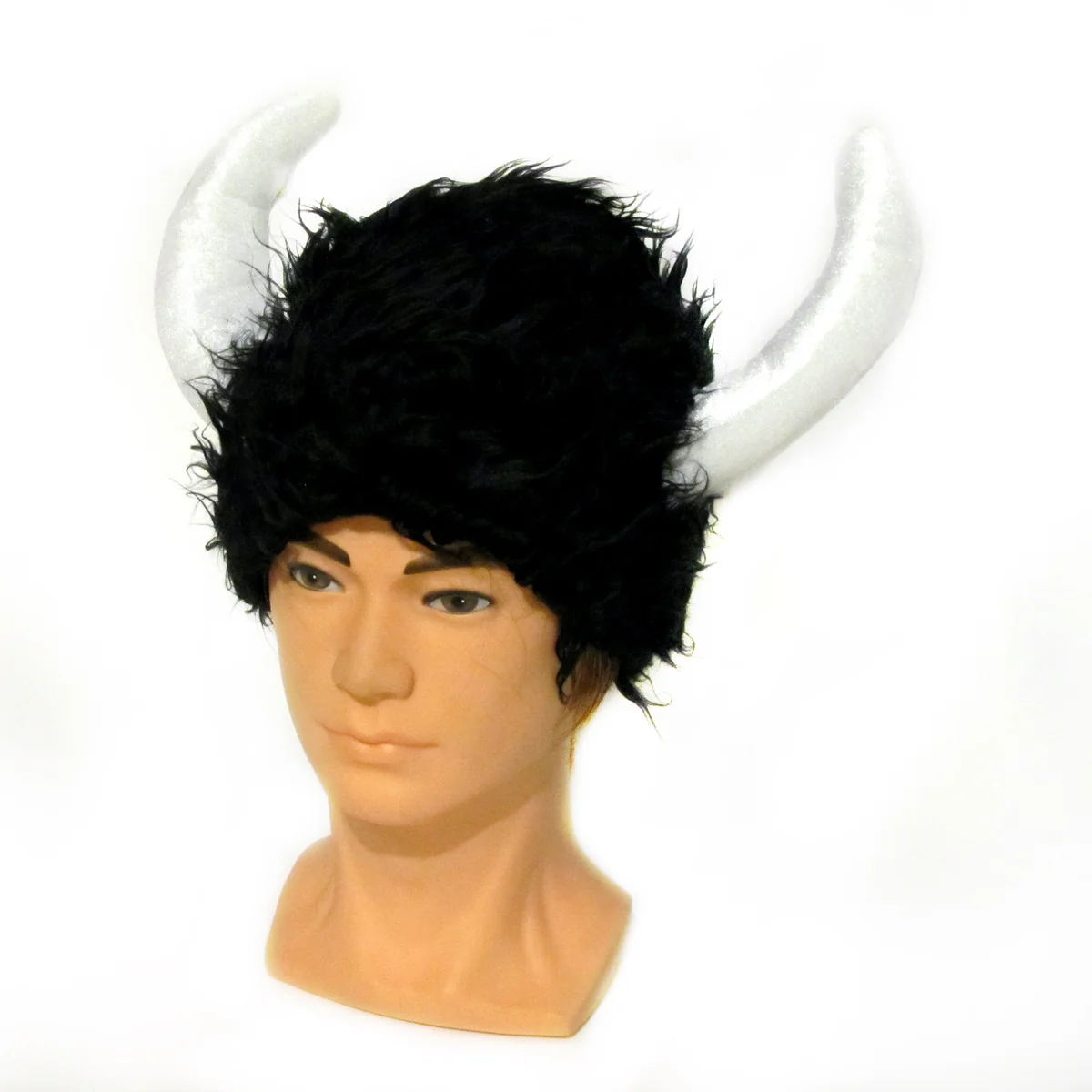 Funny Novelty Furry Viking Helmet Horns Hat Costume Accessory Party Gag Joke Cap - Image 5