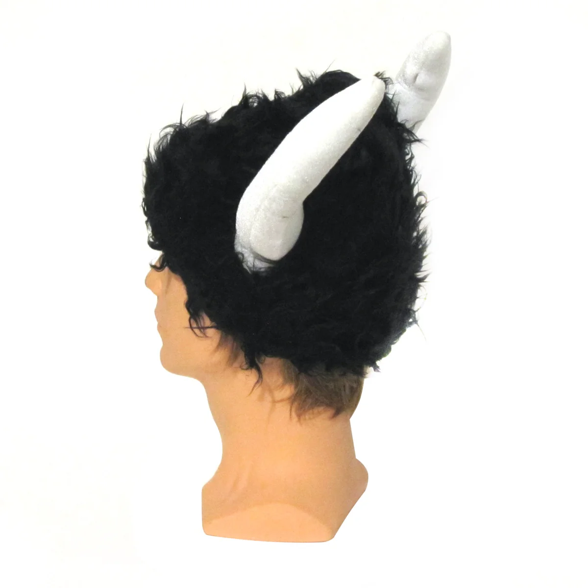 Funny Novelty Furry Viking Helmet Horns Hat Costume Accessory Party Gag Joke Cap - Image 6