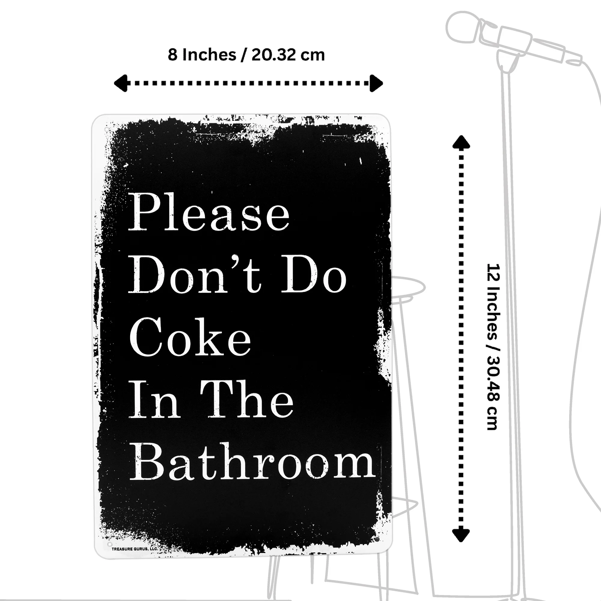 Funny Please Dont Do Coke In The Bathroom Sign Man Cave Home Bar Dorm Room Decor - Image 5
