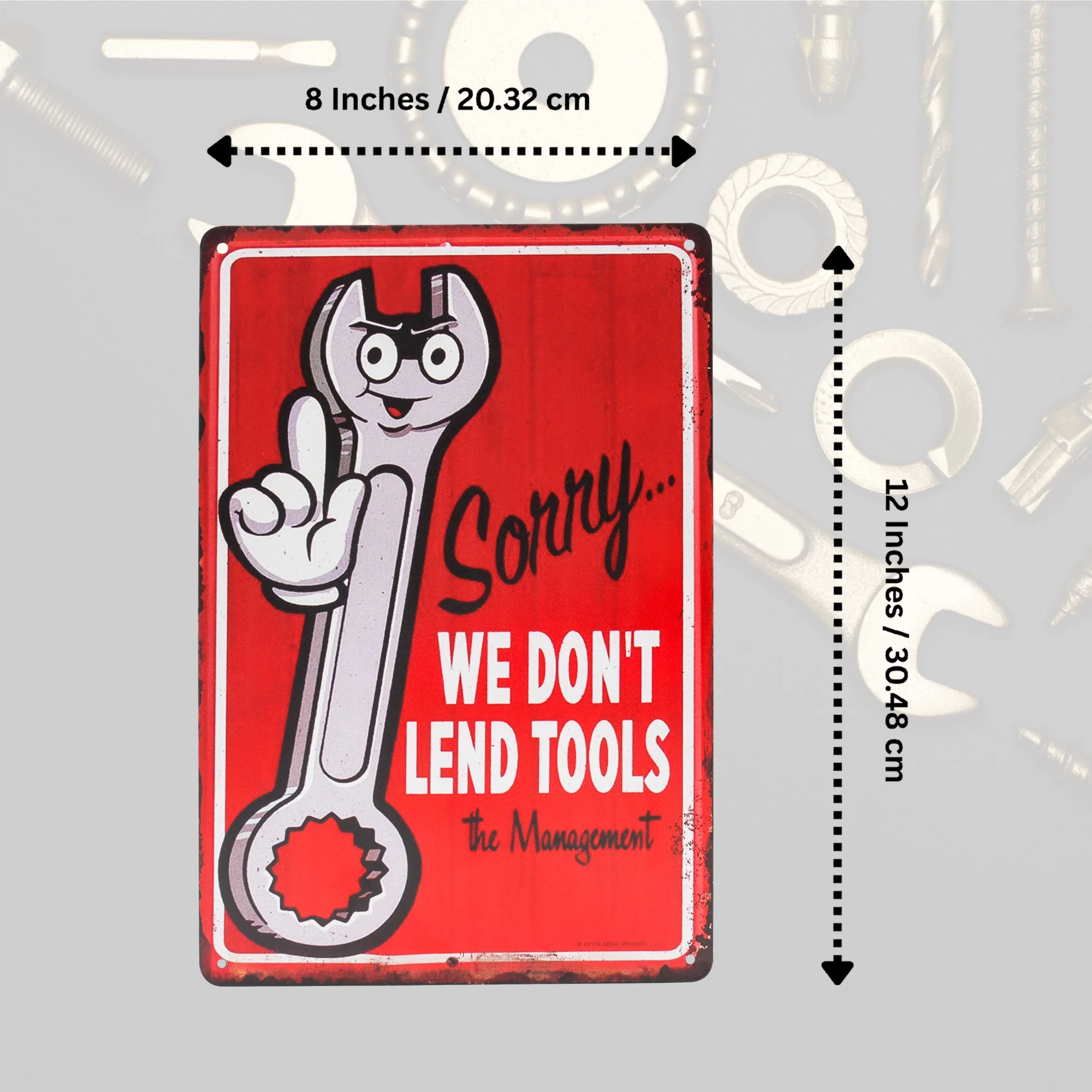 Garage Signs We Dont Lend Tools Metal Shop Wall Decor Mechanic Gifts for Men - Image 5