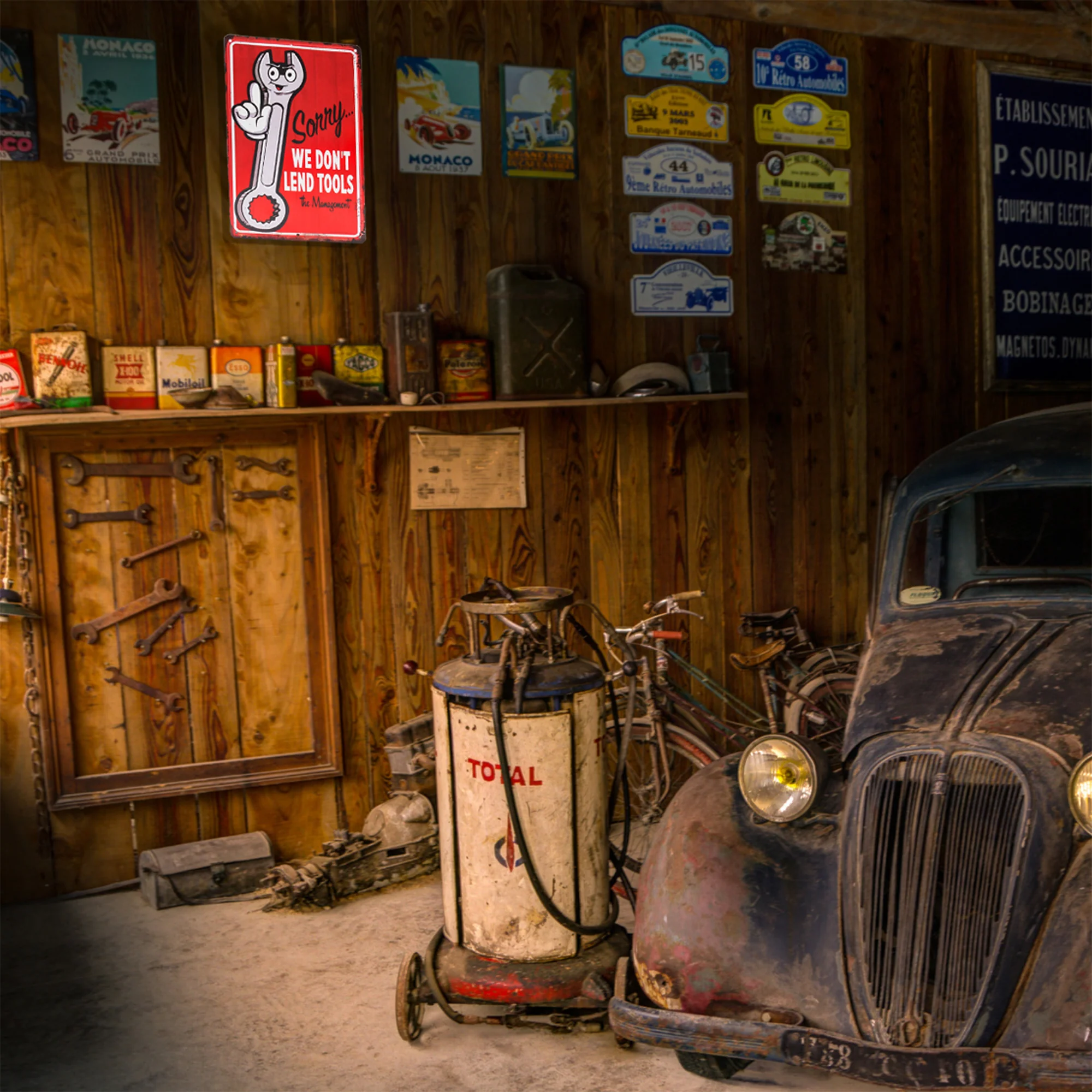 Garage Signs We Dont Lend Tools Metal Shop Wall Decor Mechanic Gifts for Men - Image 7