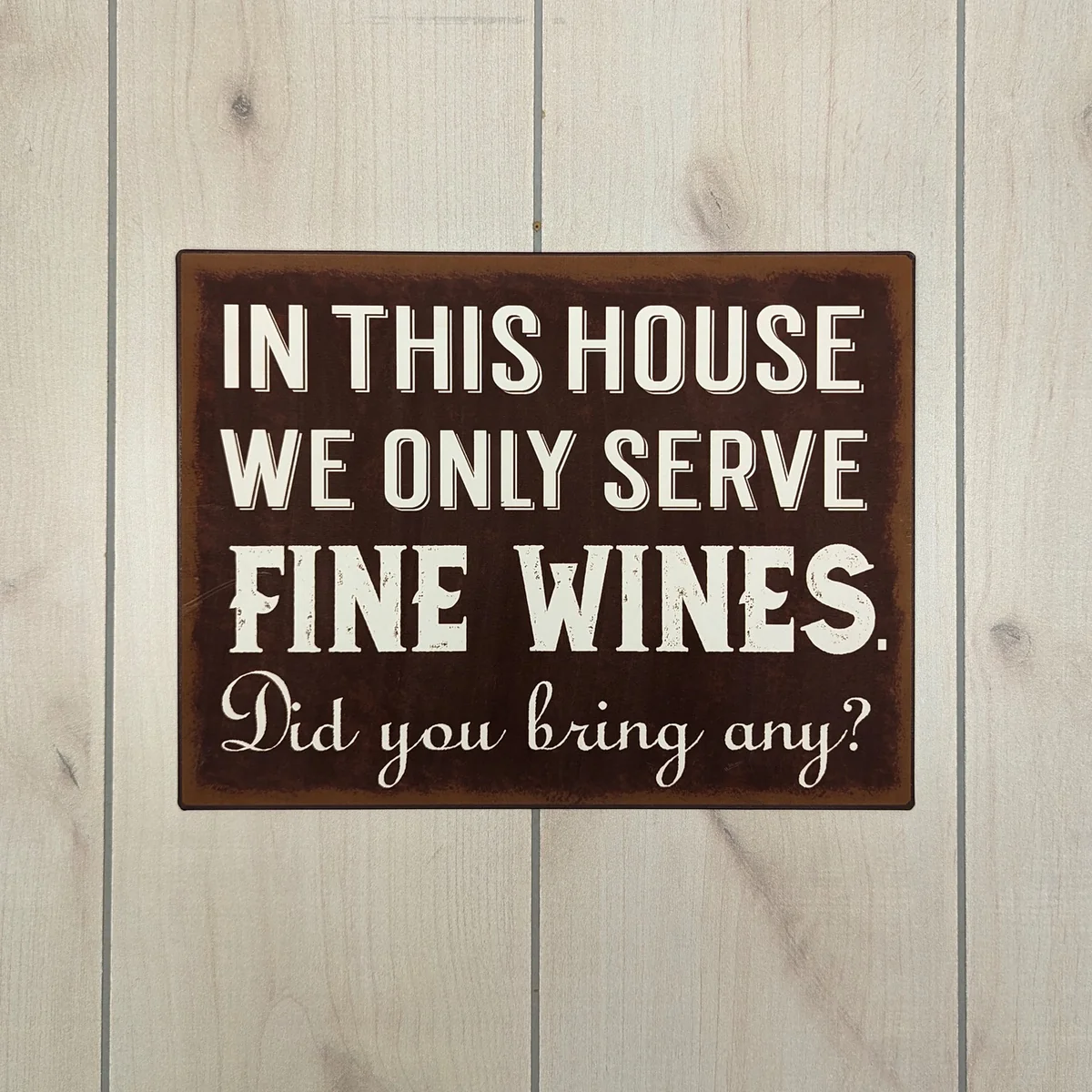 Funny Rustic We Serve Fine Wines Tin Sign Home Bar Kitchen Decor Metal Wall Art - Image 4