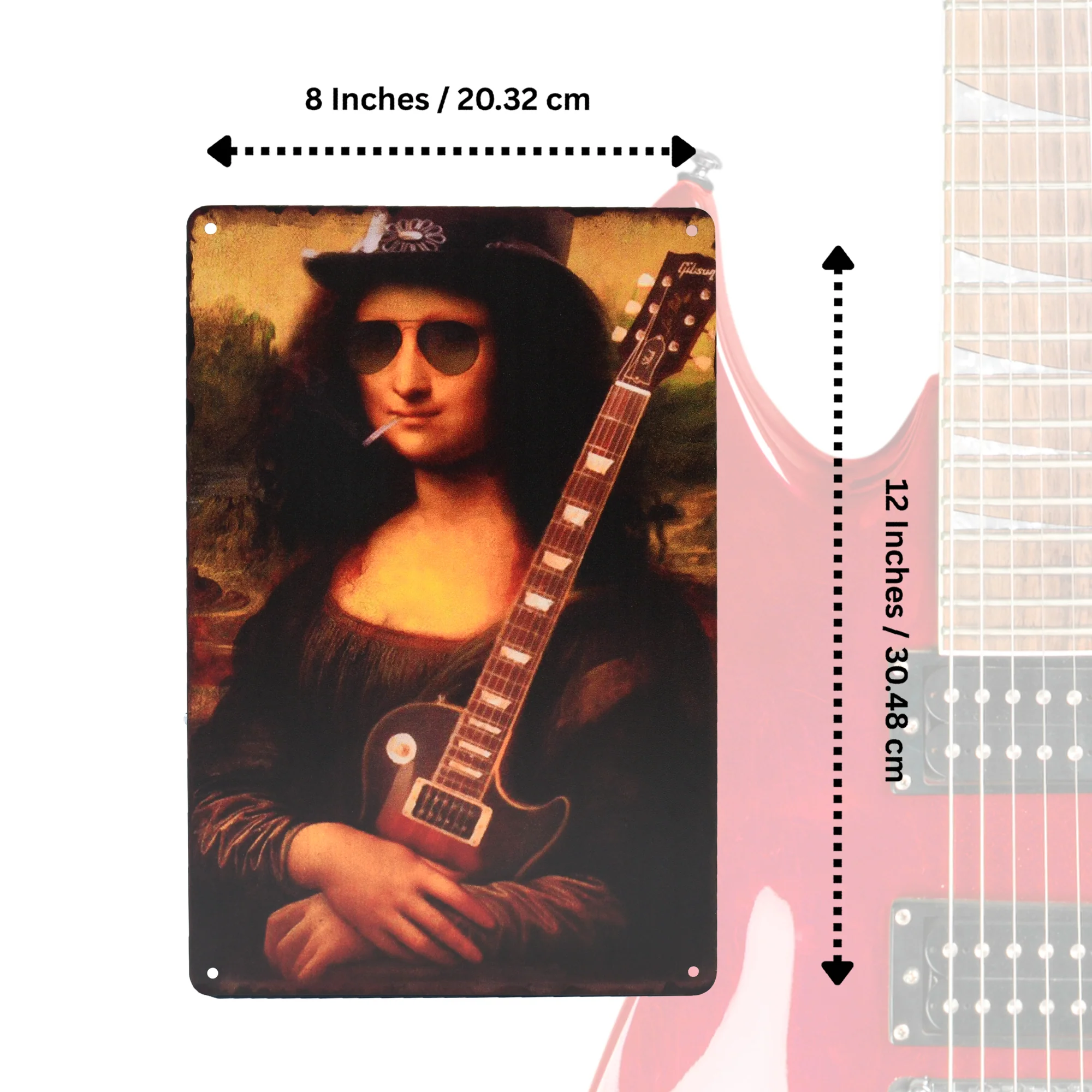 Metal Sign Slash Mona Lisa Funny Wall Art Rock and Roll Bedroom Music Room Decor - Image 6