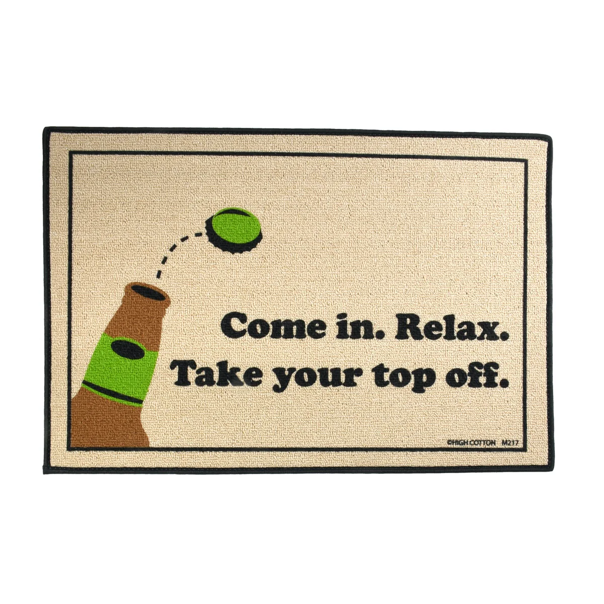 Funny Take Off Top Beer Bottle Welcome Mat Indoor Outdoor Door Floor Rug Doormat