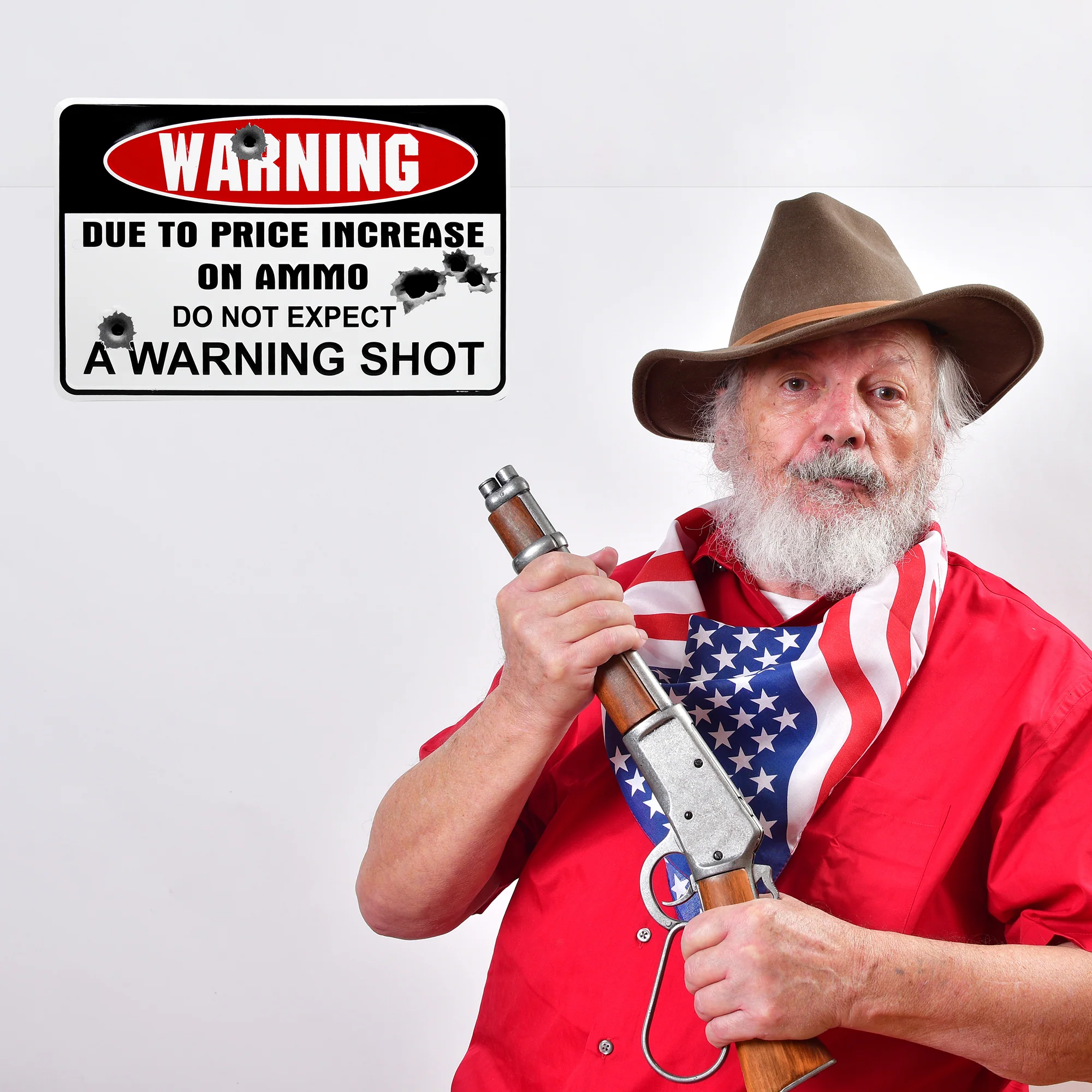 Funny Due to Ammo Price Increase No Warning Shot Sign Private Property Posted Ad - Image 6