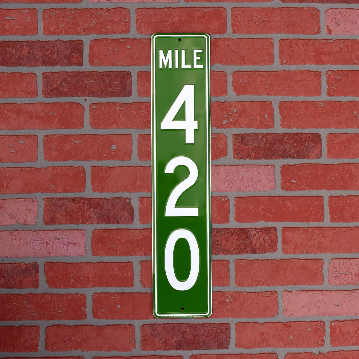 Funny Weed Mile 420 Marker Street HIGHway Sign Marijuana Man Cave Bar Wall Decor - Image 2