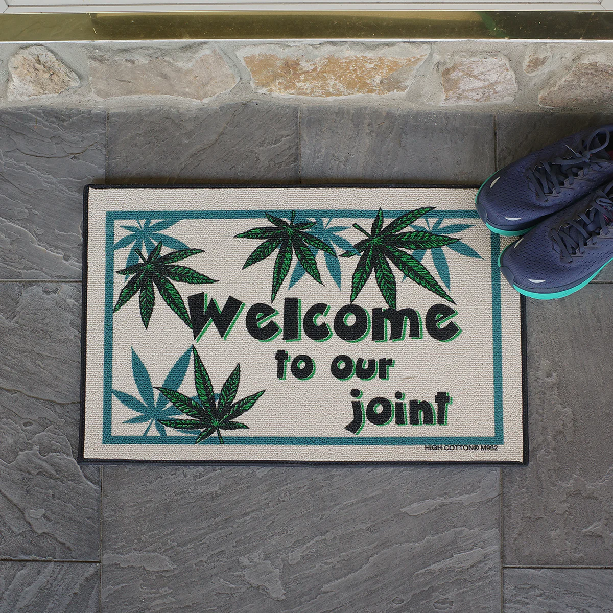 Funny Welcome 2 Joint Outdoor Doormat Novelty Weed Gift Floor Rug Front Door Mat - Image 4