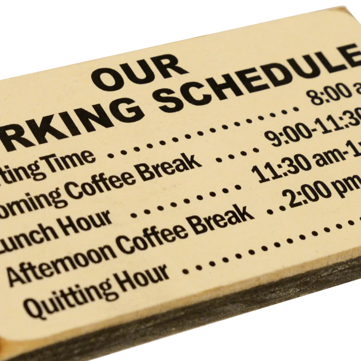 Funny Wooden Work Schedule Wall Sign Rustic Hang Plaque Office Humor Desk Decor - Image 2