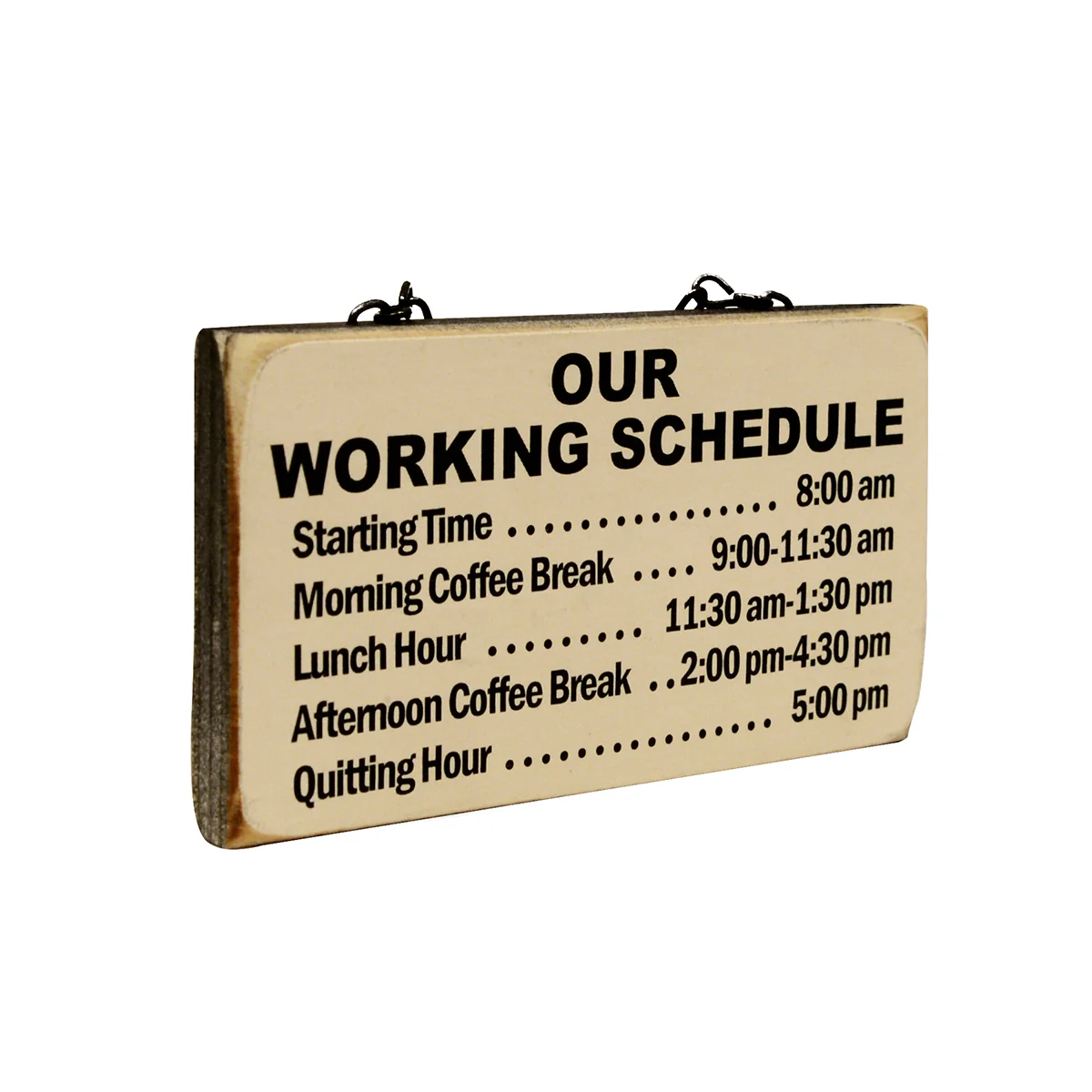 Funny Wooden Work Schedule Wall Sign Rustic Hang Plaque Office Humor Desk Decor - Image 3
