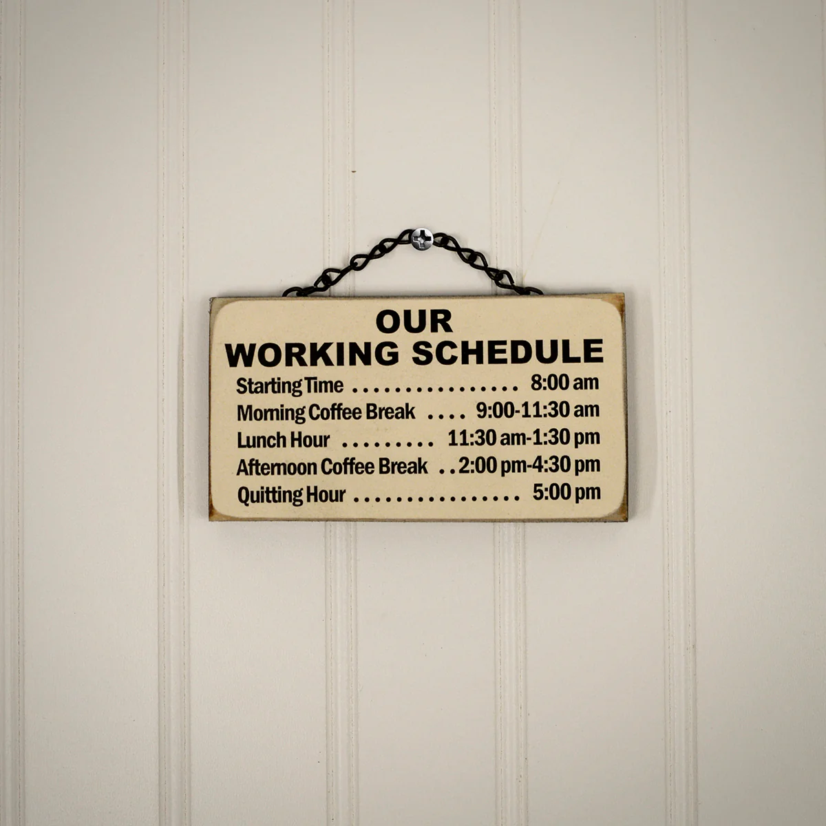 Funny Wooden Work Schedule Wall Sign Rustic Hang Plaque Office Humor Desk Decor - Image 4