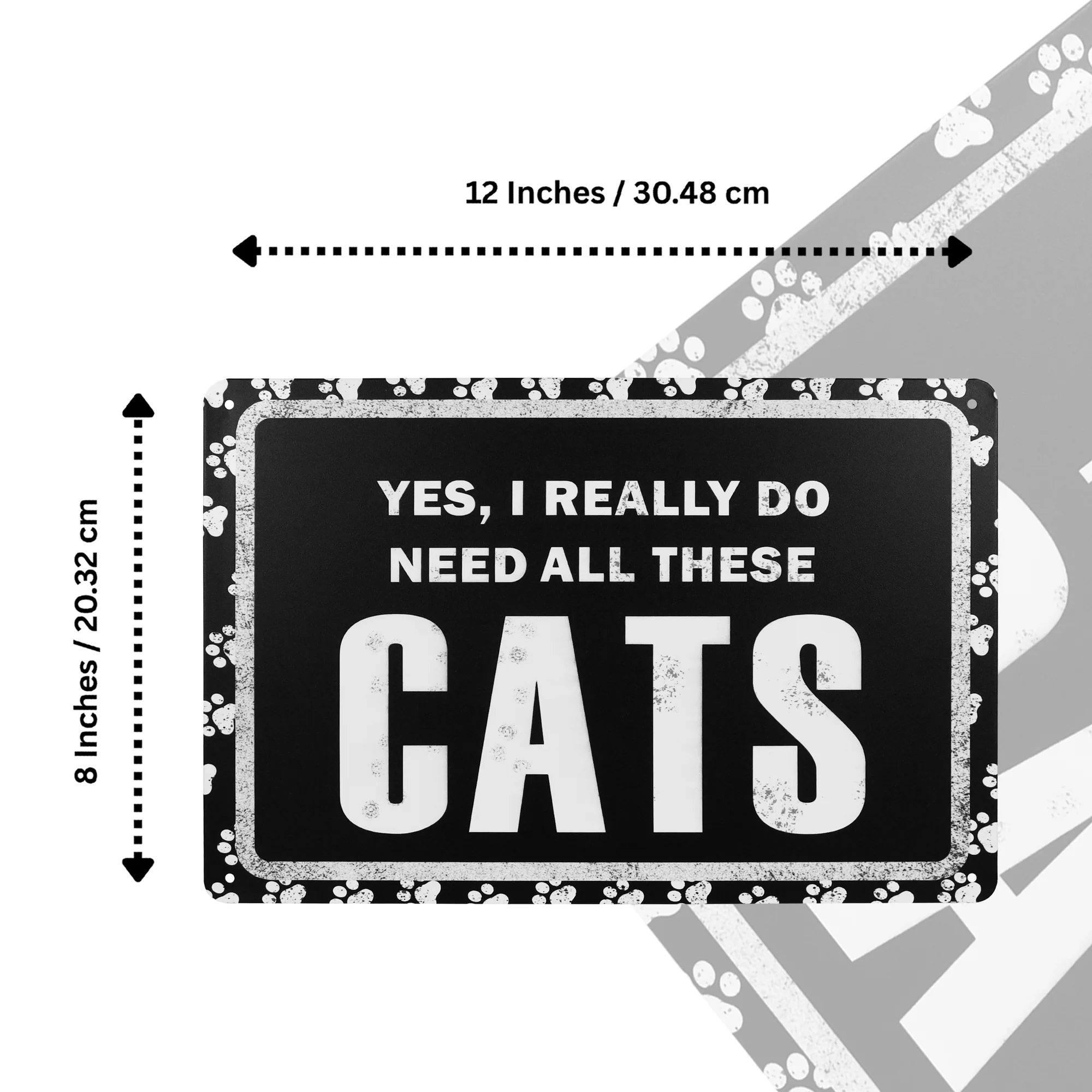 Funny Yes I Really Do Need All These Cats Sign Wall Art Living Room Home Decor - Image 5