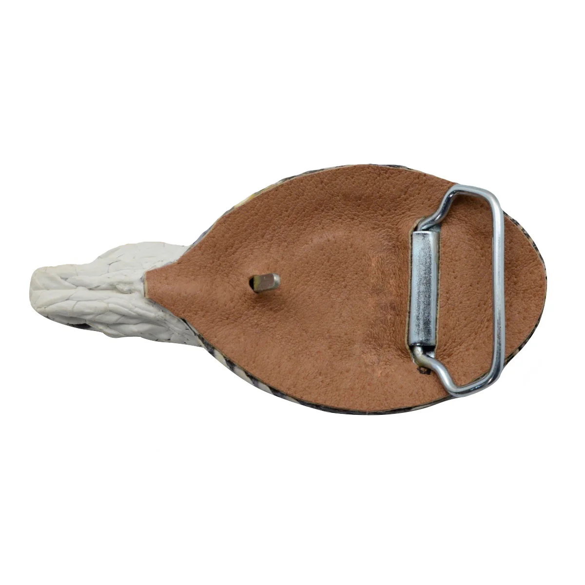Genuine Cobra Snake Head Hook and Loop Style Belt Buckle - Image 3