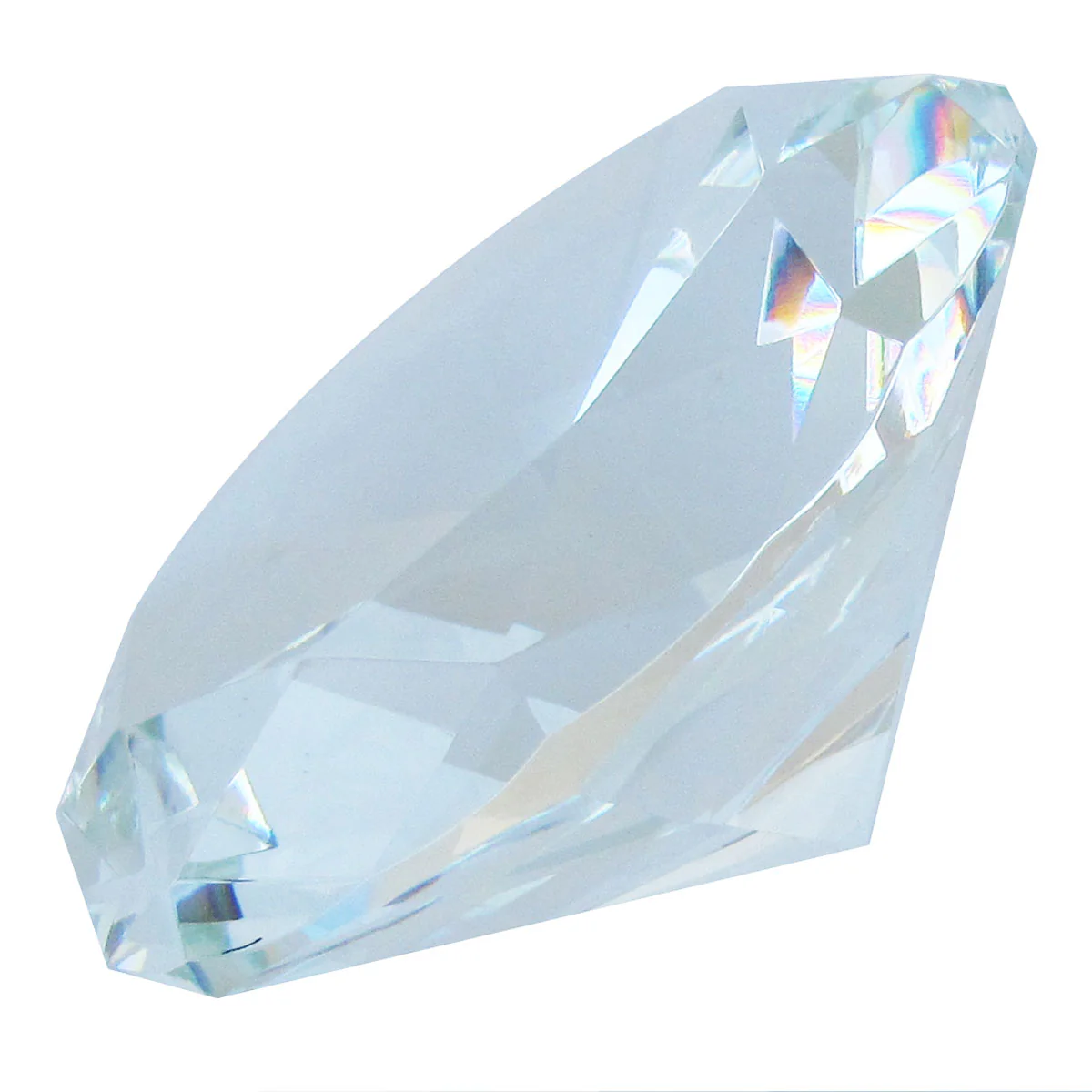 Big 100 mm Clear Cut Glass Faceted Crystal Giant Diamond Jewel Paperweight 100mm - Image 2