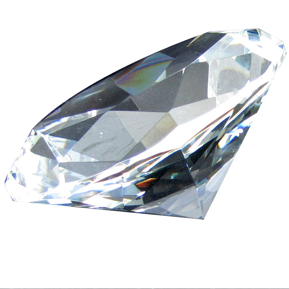 Big 100 mm Clear Cut Glass Faceted Crystal Giant Diamond Jewel Paperweight 100mm - Image 3