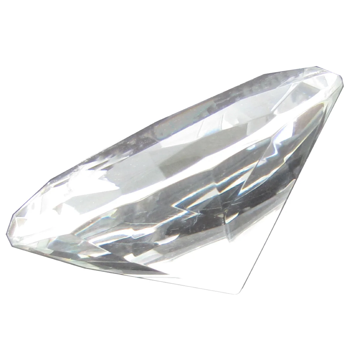 Giant 60mm Cut Glass Clear Diamond Jewel Paperweight - Image 2