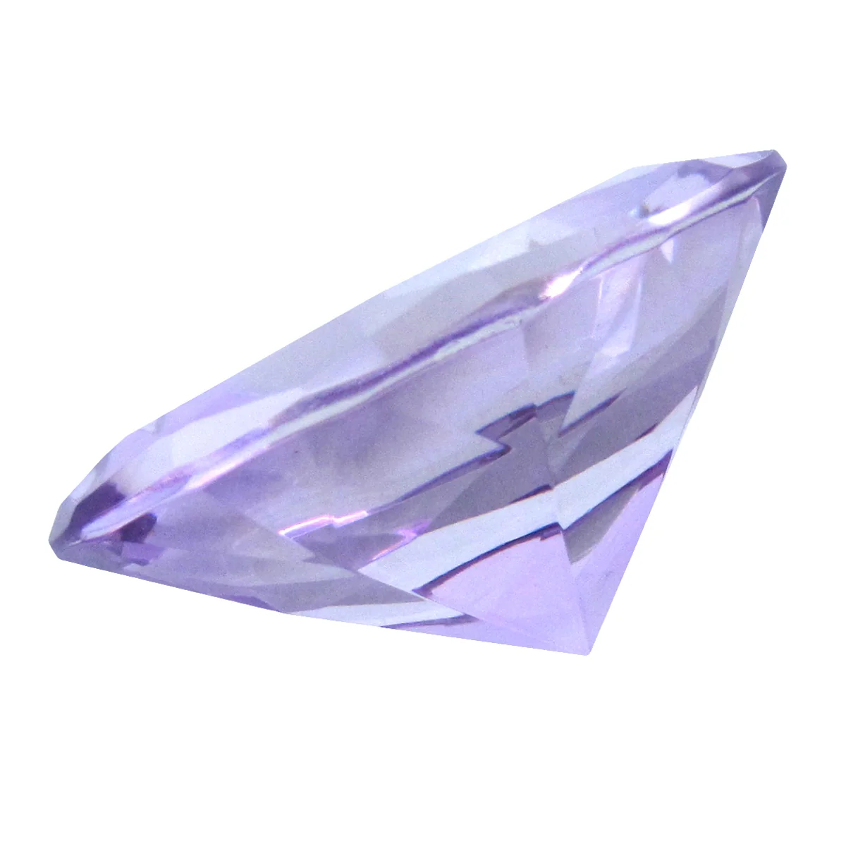 Giant 60mm Cut Glass Purple Lavendar Diamond Jewel Paperweight - Image 2