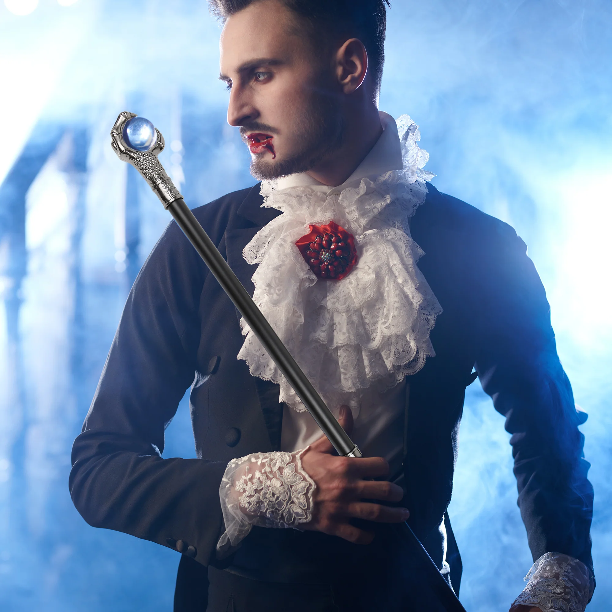 Glass Clear Ball Dragon Claw Cane Walking Canes Women Men Cosplay Gothic Decor - Image 6