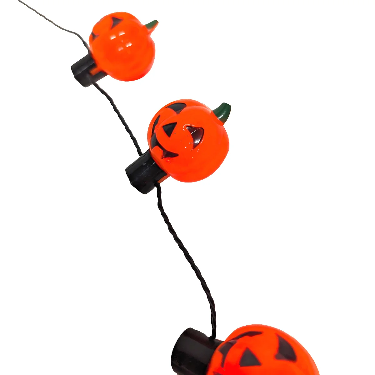 Glow Dark Pumpkin LED Light Up Necklace Halloween Costume Jewelry Party Supplies - Image 3