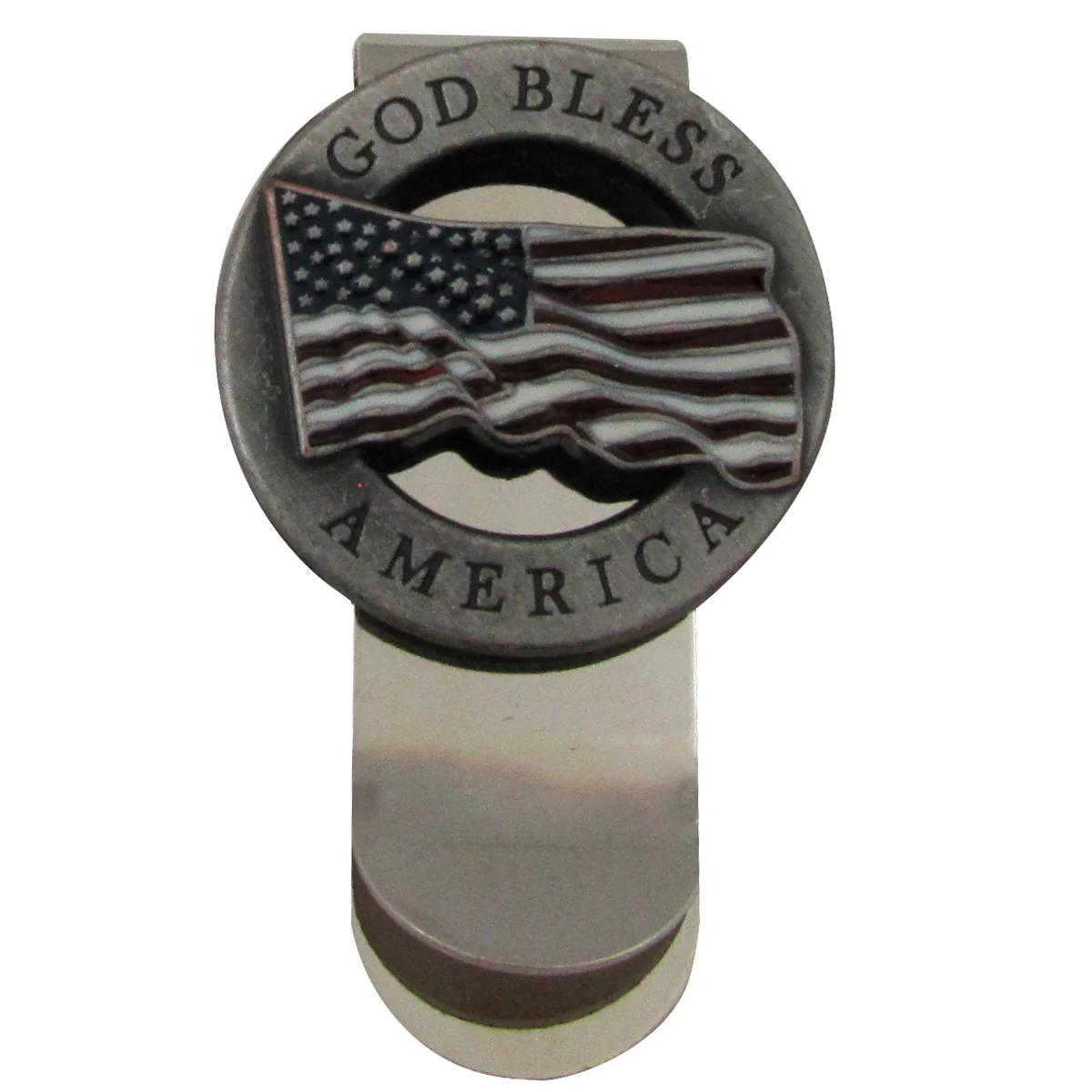 God Bless America Money Clip Mens USA Credit Card Holder Men's Wallet 3D US Flag