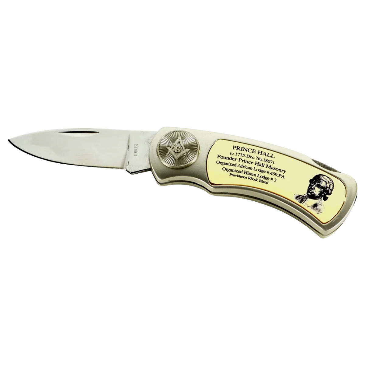 Grand Master Mason Prince Hall Folding Pocket Knife - Image 3