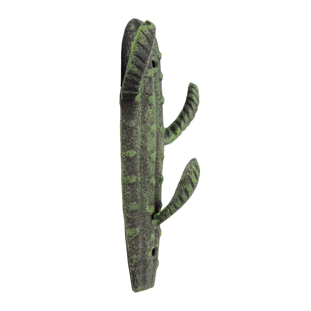 Green Cactus Wall Mount Hook Coat Hat Rack Storage Hanger Rustic Boho Home Decor - Image 2