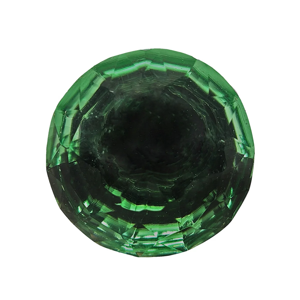 Green Stained Cut Glass Victorian Knob Cane Wooden Shaft Men Women Walking Stick - Image 3