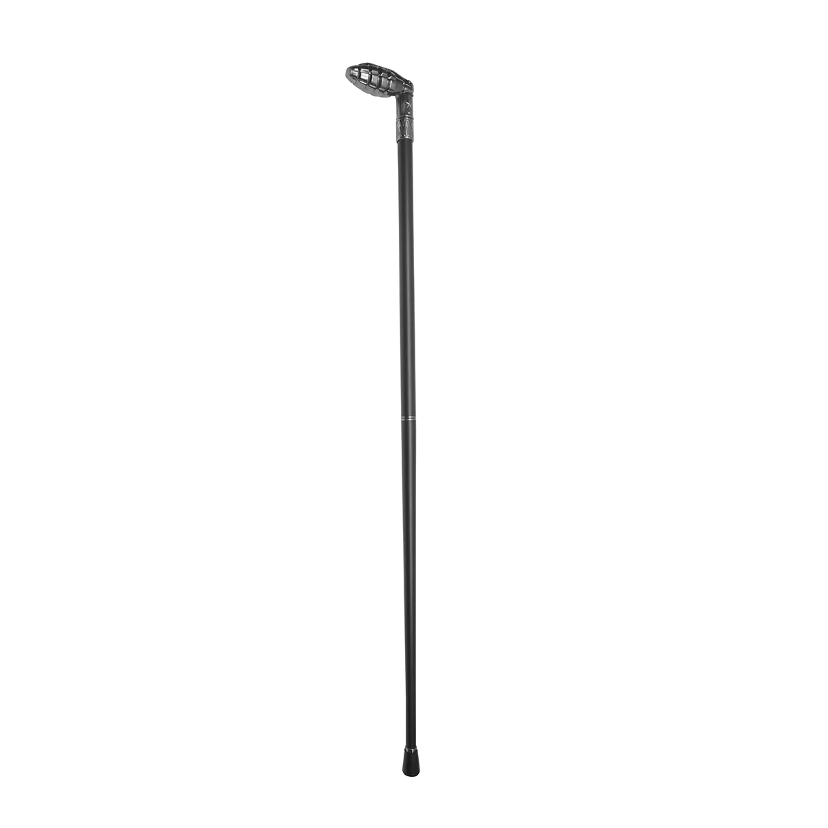 Grenade Handle Metal Silver Cane Walking Hiking Stick Men Women US Military Gift - Image 2