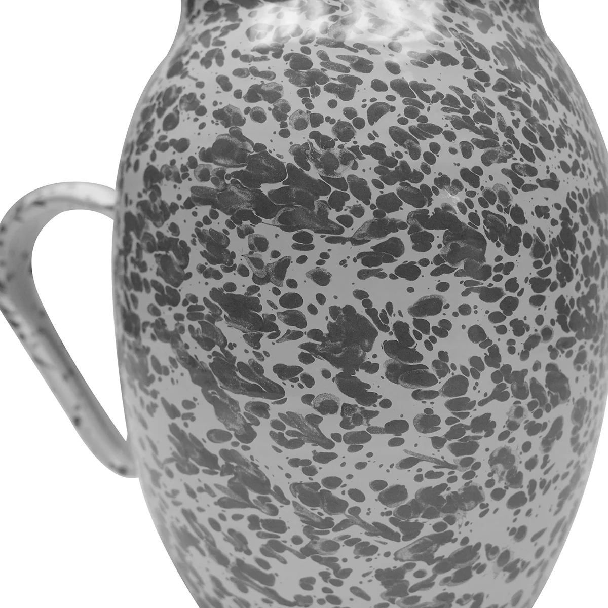 Grey Marble Enamelware Metal Pitcher Flower Pot Vase Farmhouse Tableware Decor - Image 3
