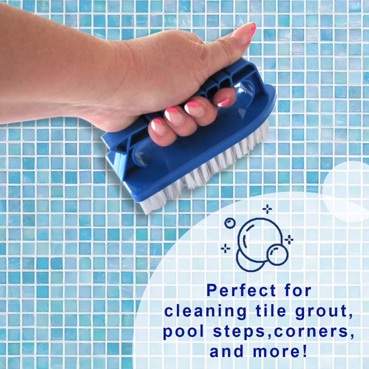 Pool Scrub Brush Walls Grout Inground Above Ground Swimming Cleaning Supplies - Image 4