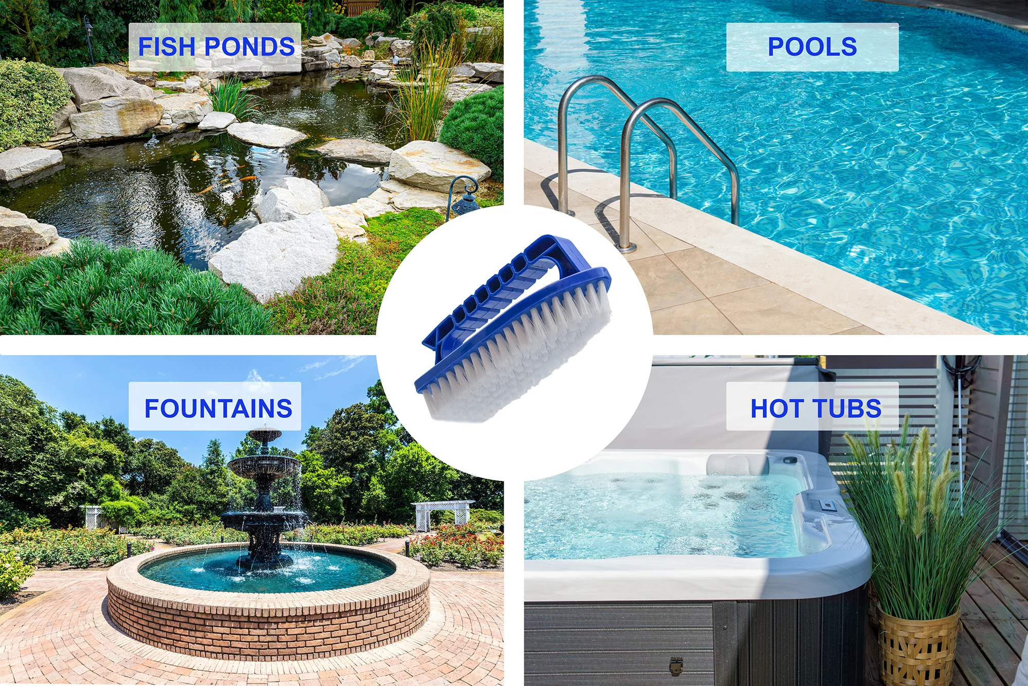 Pool Scrub Brush Walls Grout Inground Above Ground Swimming Cleaning Supplies - Image 5