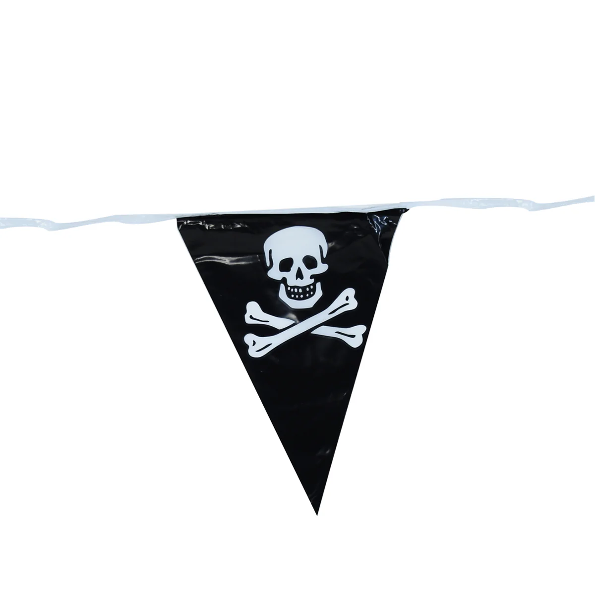 Hang Black Pirate Skull Crossbones Pennant Flag Jolly Roger Banner Party Decor - Image 2