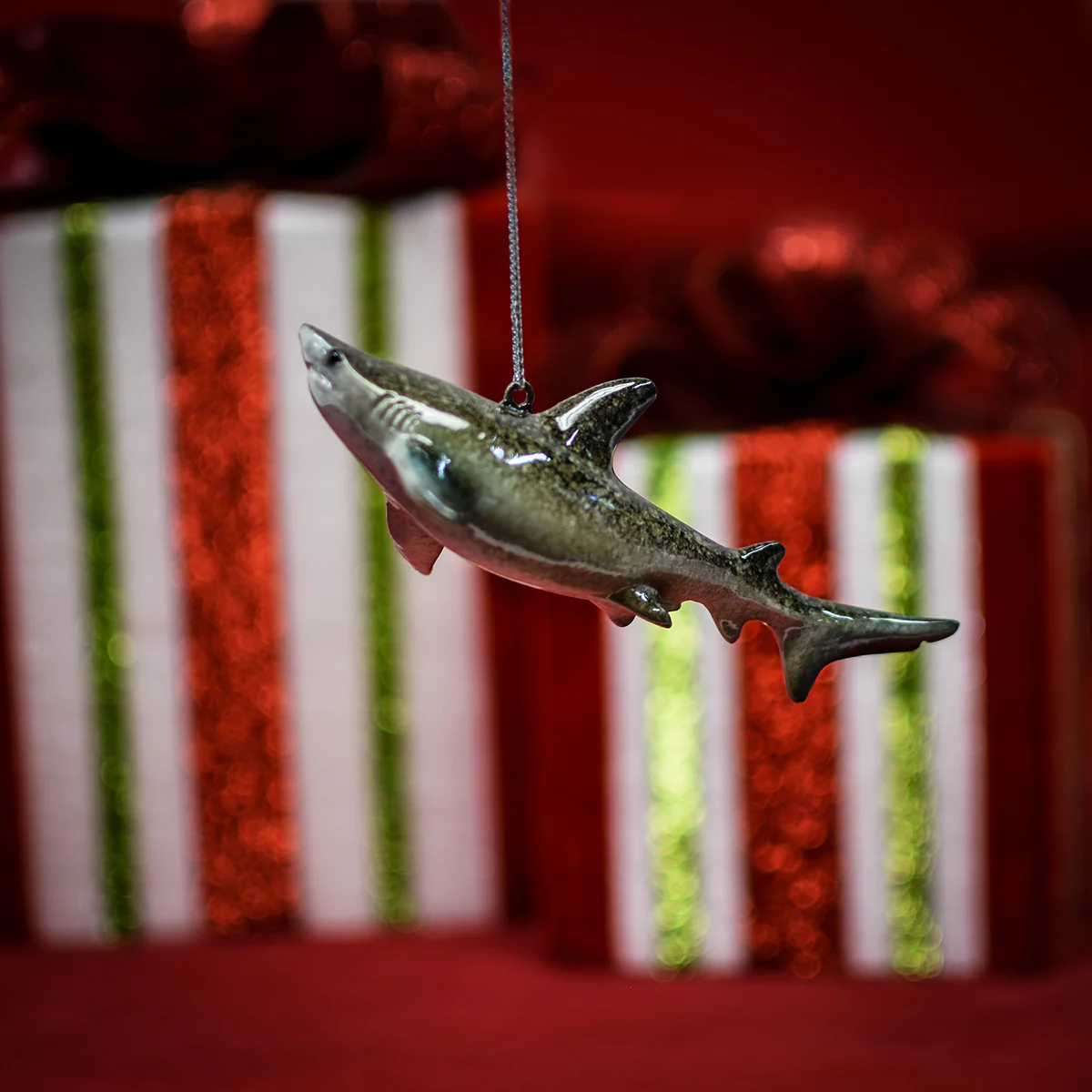 Hang Reef Shark Christmas Tree Ornament Holiday Gift Nautical Beach Xmas Decor - Image 3