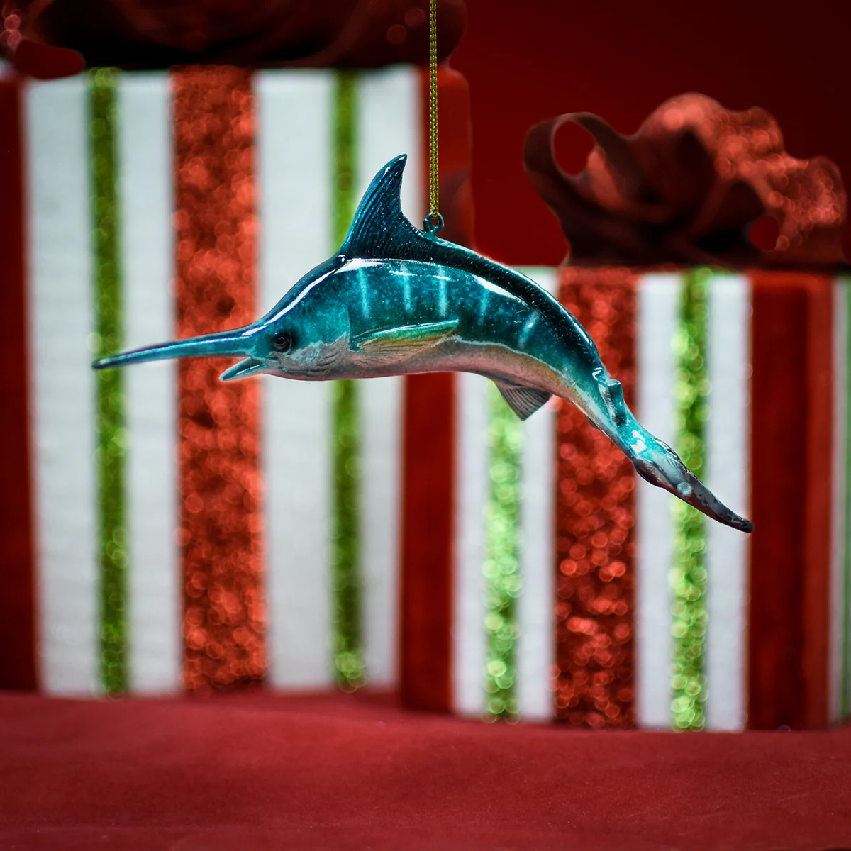 Hang Swordfish Christmas Tree Ornament Fishing Gift Nautical Holiday Xmas Decor - Image 3