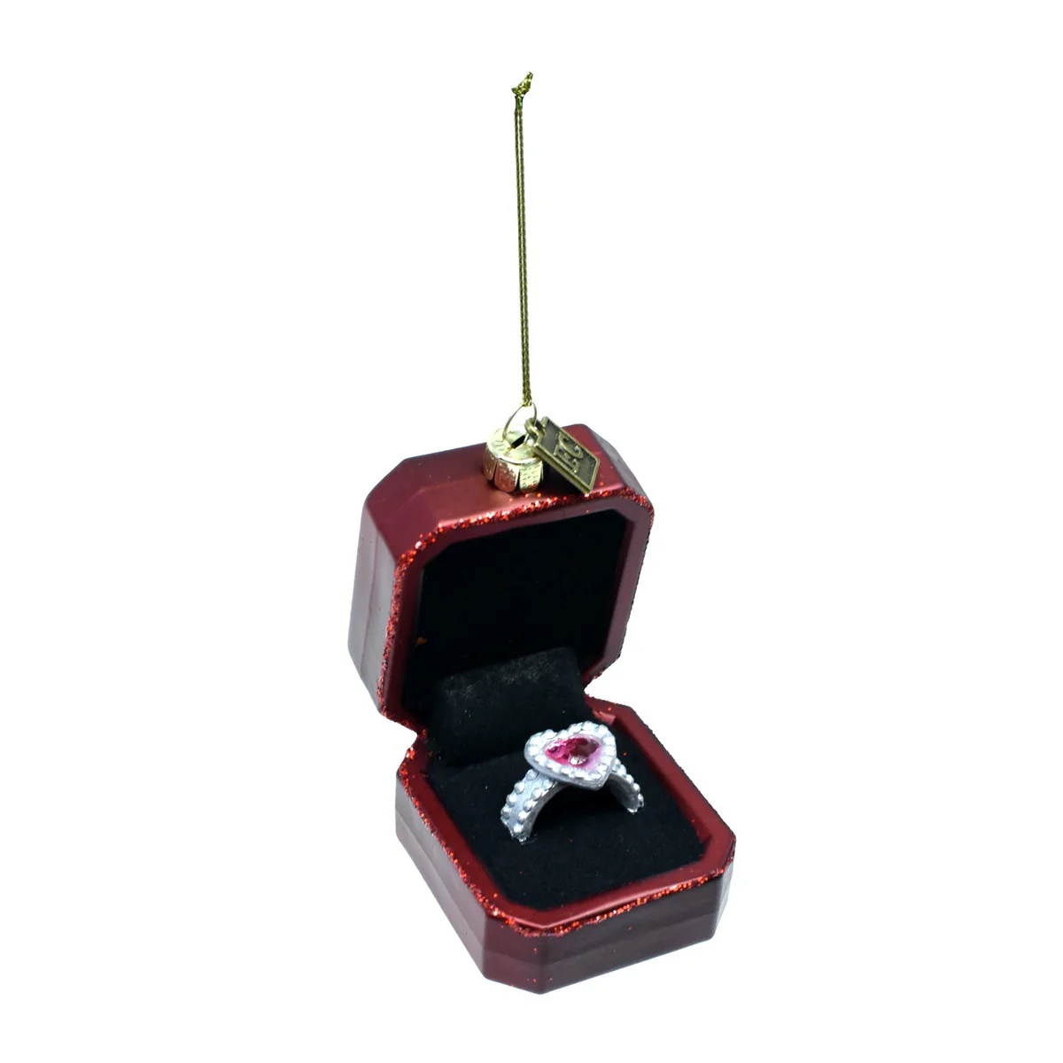 Hanging Engagement Marry Me Ring Christmas Tree Ornament Holiday Gift Xmas Decor