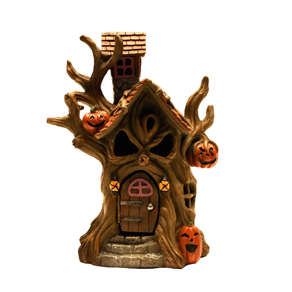Haunted Tree House Light Up Halloween Fairy Garden LED Decor Dollhouse Miniature