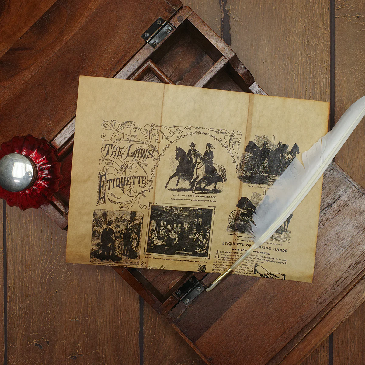 Historical Etiquette Parchment Paper Poster Bathroom Home Decor Manners Wall Art - Image 4