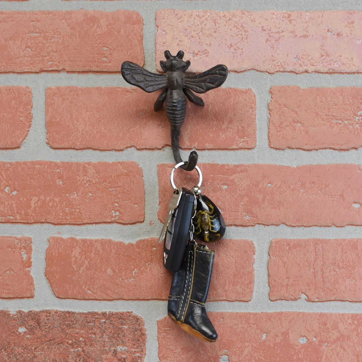 Honey Bee Coat Hook Keychain Key Ring Holder Towel Hanger Rack Wall Home Decor - Image 4