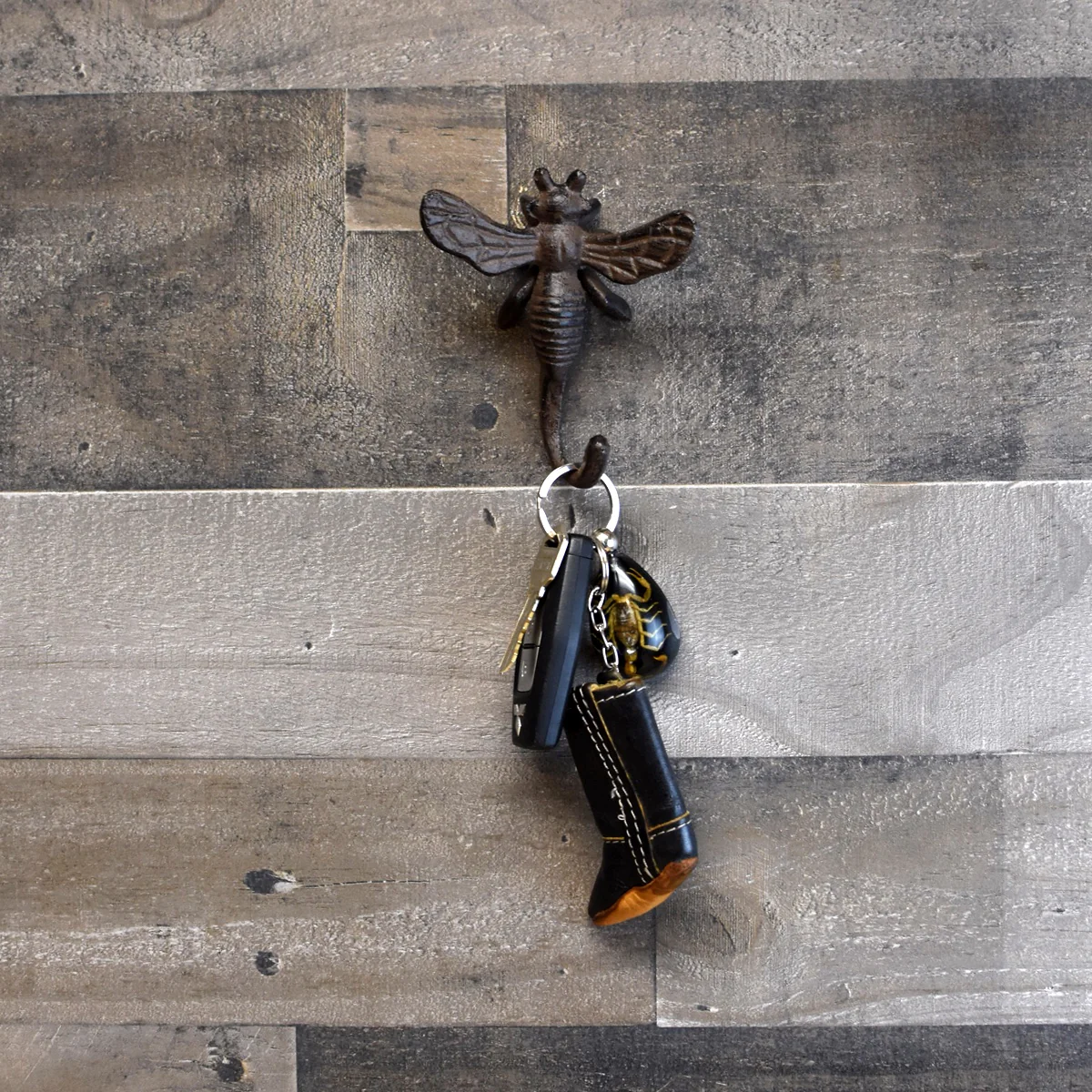 Honey Bee Coat Hook Keychain Key Ring Holder Towel Hanger Rack Wall Home Decor - Image 5