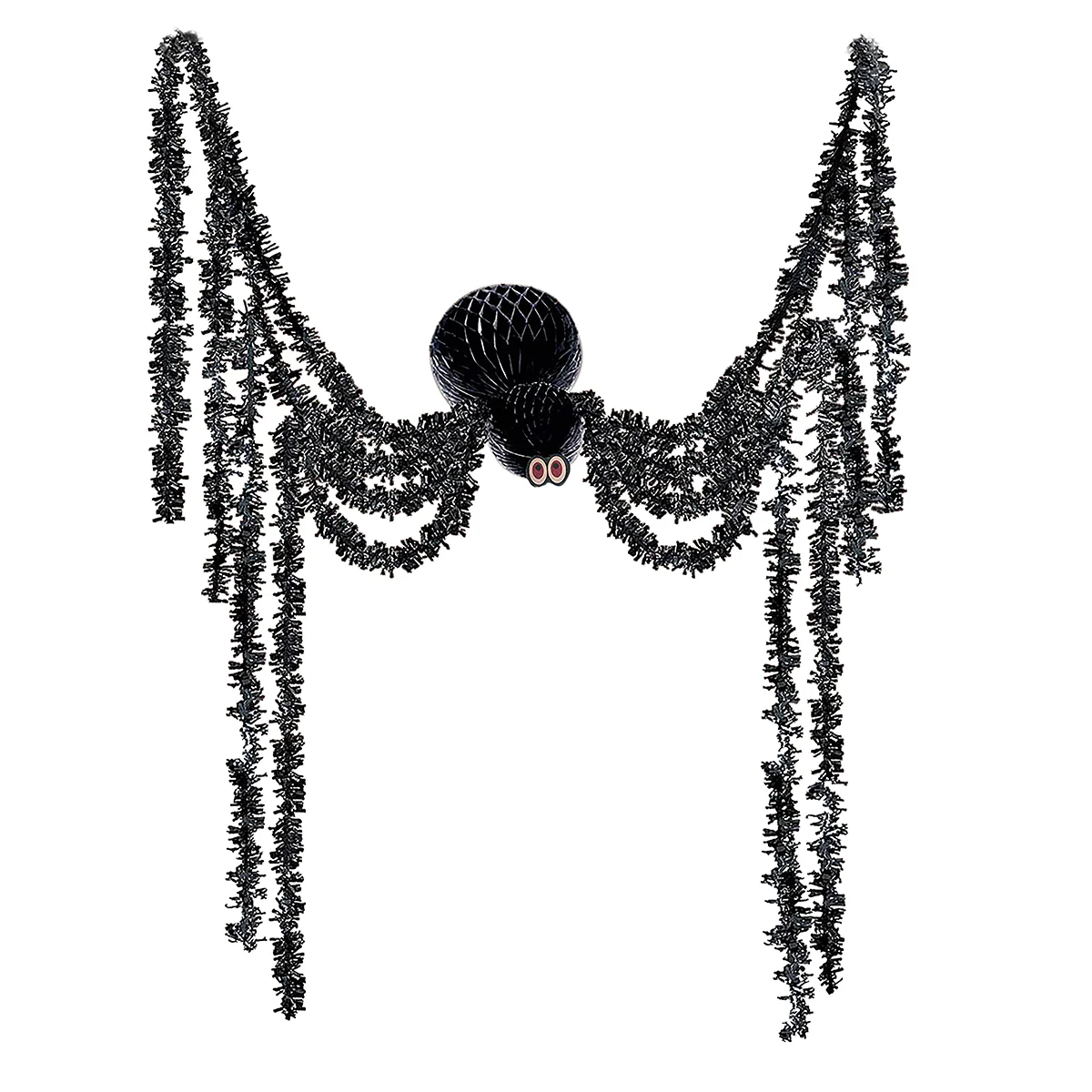 Huge Black Spider Front Door Decor Haunted House Cobweb Outdoor Halloween Prop