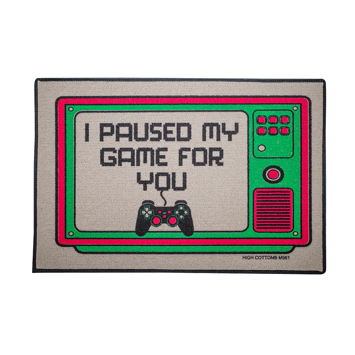 I Paused Game Funny Outdoor Welcome Doormat Novelty Dorm Room Entry Rug Door Mat