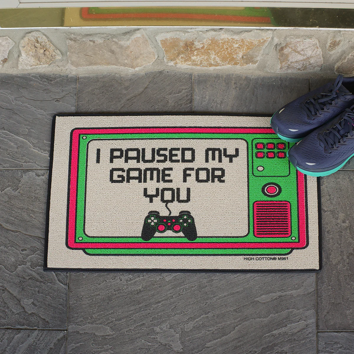 I Paused Game Funny Outdoor Welcome Doormat Novelty Dorm Room Entry Rug Door Mat - Image 4