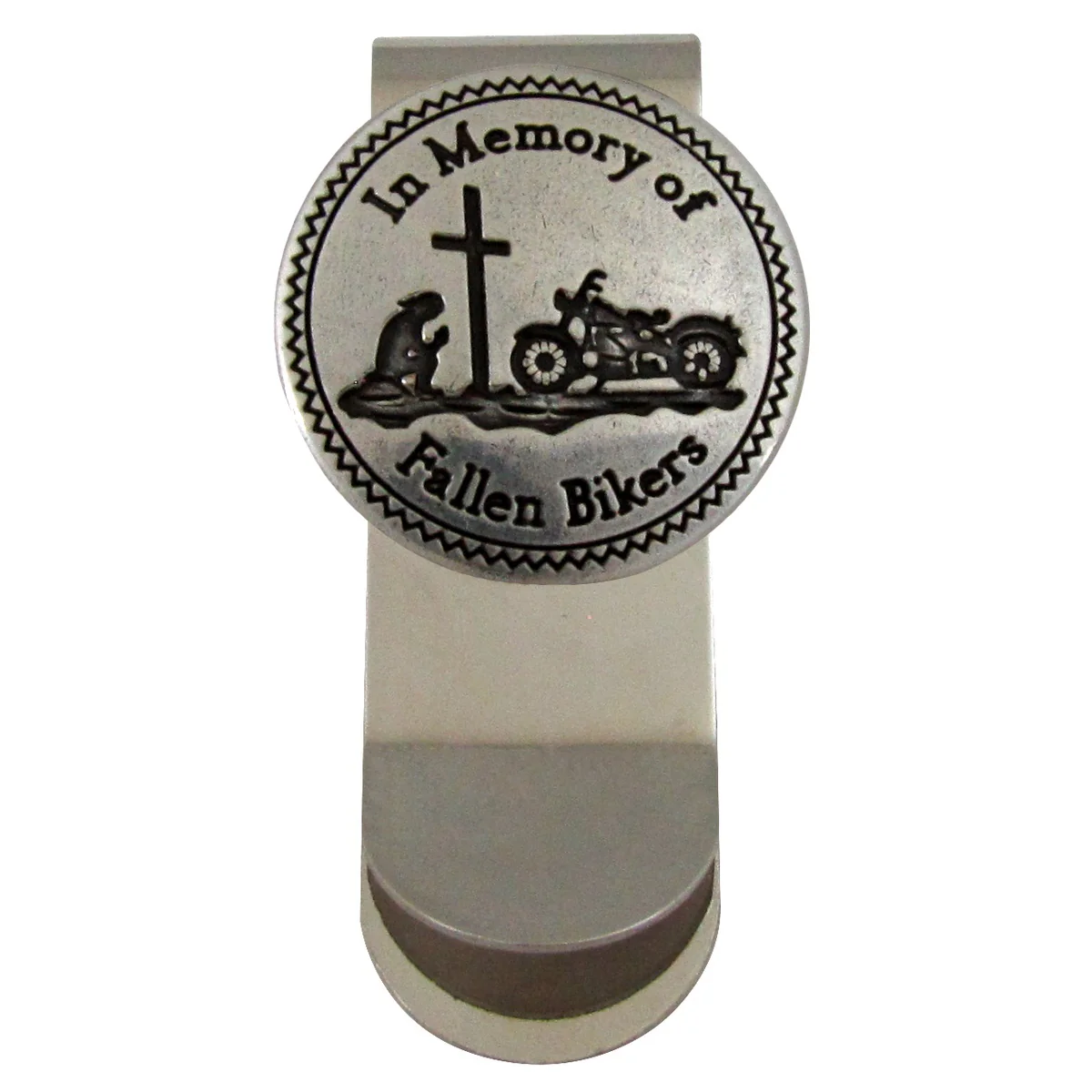 In Memory of Fallen Bikers Money Clip Men's Motorcycle Wallet Credit Card Holder